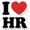 3Pcs I Love HR Stickers, 2 Inches view 1