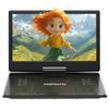 POFOTO 15.7" Portable DVD Player with 14.1" HD Swivel Screen, 6-Hour Rechargeable Battery, Dual Speakers, USB/SD/TV Sync, Supports Multiple Disc Formats, Black [Not Support Blu-Ray] view 1