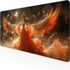 Large Mouse Pad Desk Mat, Anti-slip Keyboard Pad with Multifunctional, Gaming Mousepad, Office Desk Accessories for Computer, PC and Laptop large mouse pad, Portable Cloth Design 48"x24" Pink Wing O-0 view 3