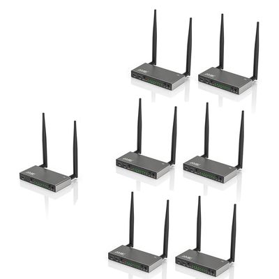 AIMIBO HDMI Wireless Transmitter & 6 Receivers 1080P, Multiple TXS & RXs, 5.8G HDMI Extender with KVM, IR Remote, Loop-Out, 656FT, Stream Video Audio for Laptop, Satellite to TV, Projector, Monitor