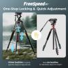 SmallRig AD-50Pro Heavy Duty Video Tripod, Carbon Fiber Lightweight Tripod with FreeSpeed One-Step Height Adjustment, Fluid Head, Dual-Mode QR Plate, Center Column, Weight 7lb, Load up 13.2lb view 2