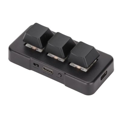 ZJchao 3 Key Keypad RGB Backlit Mini Mechanical Macro Keypad for Computer (Black)