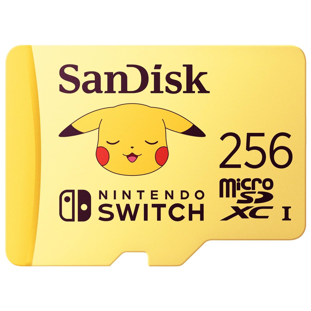 SanDisk 256GB microSDXC Card Licensed for Nintendo Switch, Pokmon Edition, Pikachu, Made for Nintendo-Switch, OLED, and Lite - SDSQXAO-256G-GN6Z