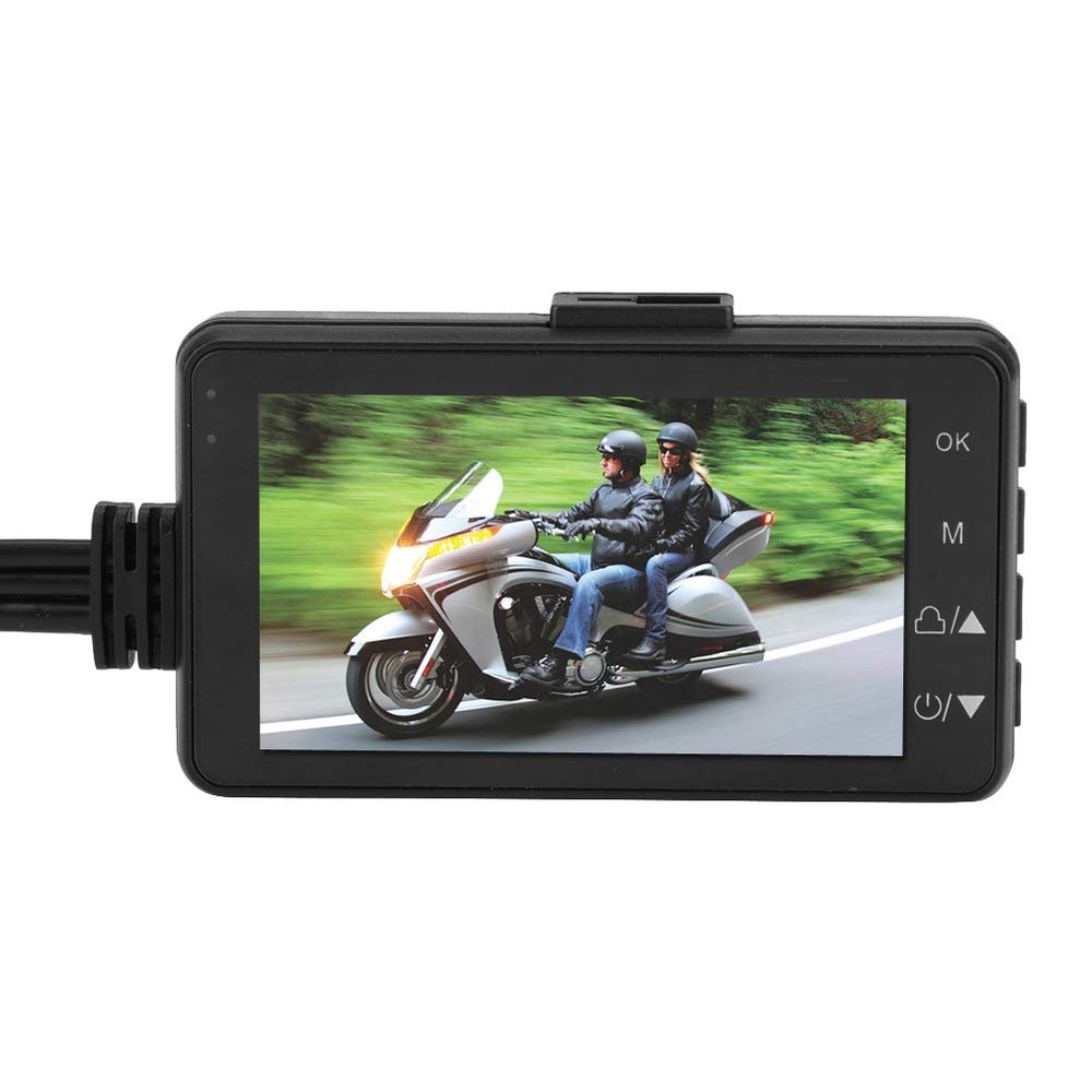 CFTGIW 3.3 * 1.9 * 0.6in Motorcycle 1080P Video Recorder Cam HD DVR 120 Degree Dash Camera IP68 ABS Plastic Seamless Circular Video Motorcycle DVR Camera