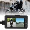 CFTGIW 3.3 * 1.9 * 0.6in Motorcycle 1080P Video Recorder Cam HD DVR 120 Degree Dash Camera IP68 ABS Plastic Seamless Circular Video Motorcycle DVR Camera view 2