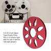 1/4 10.5 Inch Empty Tape Reel, Aluminum Alloy Sound Takeup Reel with 8 Holes Wind for NAB Recording, Unbreakable and Erosion (Red) view 2