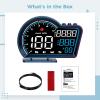 Digital Car GPS Speedometer, G16 Heads Up Display, Large Screen, Speed Alerts, Auto Brightness, Universal for All Vehicles view 2