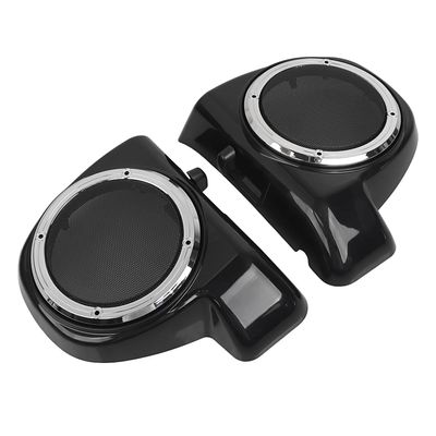 SHMTOOL 6.5" Speaker Pods Boxes Lower Vented Fairing & Speaker Grills Cover For Harley Touring Electra Glide Street Glide Road Glide 2014-2023,Unpainted & Chrome Trim