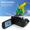 Gugxiom Video Camera Camcorder, 1080P 16MP Digital Camcorder Video DV Camera, with 270 Rotation, 16X Digital Zoom, 2.4 inch Screen, for Travel (Black) view 3
