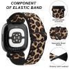 Amzpas Bands Compatible with Fitbit Versa 4 Band/Fitbit Versa 3 Bands/Fitbit Sense Band/Fitbit Sense 2 Band for Women Men, Soft Elastic Nylon Band Replacement for Fitbit Versa 4/ Sense 2, Leopard view 4