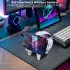 Portable Robot Bluetooth Speaker, 6W True Wireless Speaker with Alarm Clock RGB Lights Deep Bass Loud Stereo Sound Bluetooth 5.1 TWS Pairing Support TF Card AUX Input FM Radio for Party (Black) view 2