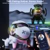 Portable Robot Bluetooth Speaker, 6W True Wireless Speaker with Alarm Clock RGB Lights Deep Bass Loud Stereo Sound Bluetooth 5.1 TWS Pairing Support TF Card AUX Input FM Radio for Party (Black) view 4
