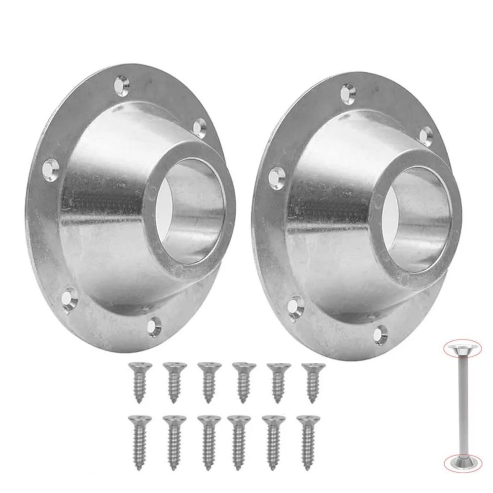 2Pcs Pedestal Table Base Flange Six Mounting Holes for Camper Table Base Mount and Boat Table Mount