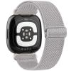 Amzpas Bands Compatible with Fitbit Versa 4/3, Sense/Sense 2 - Soft Elastic Nylon Replacement Band for Women Men - Light Grey view 2