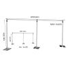 10x20 ft Heavy Duty Backdrop Stand, 6-10ft x 10-20ft Adjustable and Length, Pipe and Drape Stand Support System Photo Video Studio Background Stand Kit for Event,Birthday Party and Wedding Decor view 4