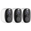 3Pack Security Cameras Wireless Outdoor,2K Battery Powered AI Motion Detection Spotlight Siren Alarm Surveillance Indoor Home Camera, Color Night Vision, 2-Way Talk, Waterproof, Compatible with Alexa view 1