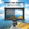 Desview P5II Camera Monitor, 5.5 inch Field Monitor 4K HDMI with 3D Lut Full HD 1920x1080 IPS Waveform VectorScope Peaking Focus 8V DC Input Output for DSLR Camera view 4