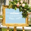 Dunzoom 2 Pcs Welcome to Our Beginning Mirror Decals Wedding Welcome Sign Removable Mirror Lettering Vinyl Decal Sticker for Wedding Engagement Marriage Reception Decor view 1