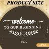 Dunzoom 2 Pcs Welcome to Our Beginning Mirror Decals Wedding Welcome Sign Removable Mirror Lettering Vinyl Decal Sticker for Wedding Engagement Marriage Reception Decor view 3