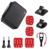 HSU Large Carrying Case and Adhesive Mounts Helmet Adhesive Sticky Mounts for GoPro view 1