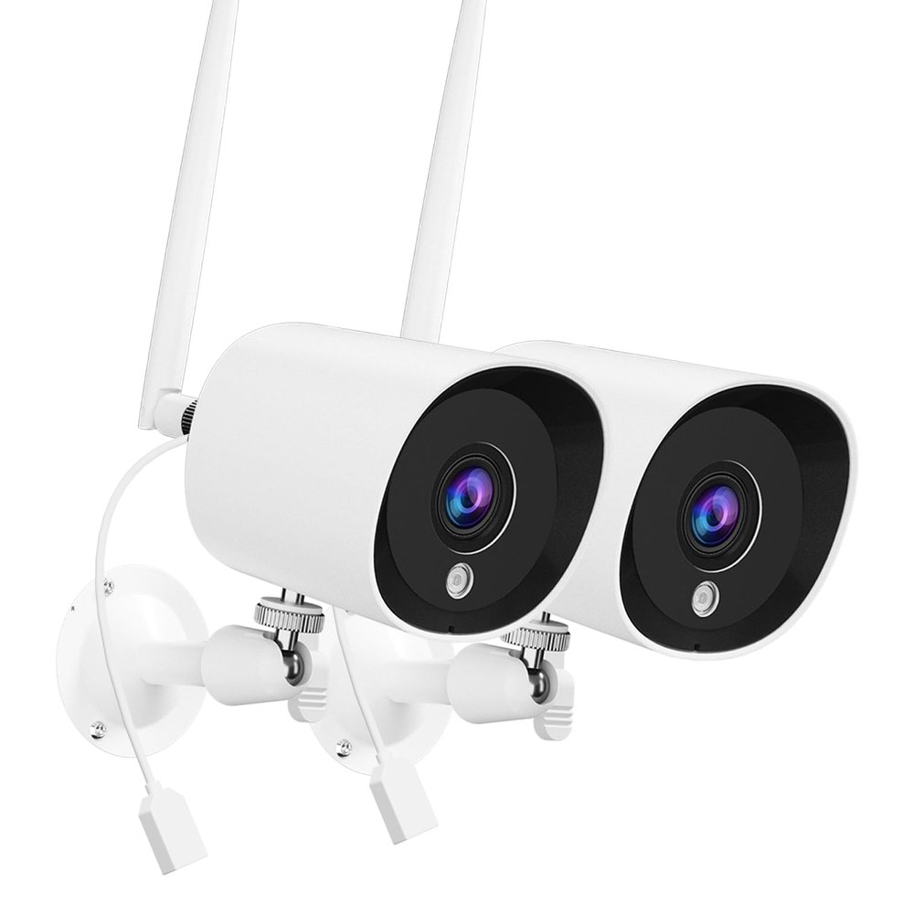 RICHCHO 3Pack 2K Security Camera Outdoor/Home,3MP Wireless IP Camera(Plug-in) with Night Vision,Motion Detection,24/7 Live View,IP66 Waterproof, SD/Cloud Storage,Compatible with Alexa
