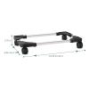 ENGENDER PC Stand Adjustable CPU Stand Cart with 4 Universal Casters Wheels, CPU Rolling Stand PC Stand for Desktop PC Cases Computer Tower Stand view 2