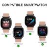 Amzpas Bands Compatible With Fitbit Versa 4/3, Sense/Sense 2 - Soft Elastic Nylon Replacement Band for Women Men, Beige view 4