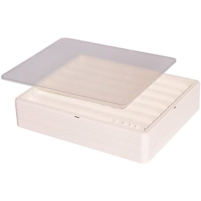 Keycaps Container, Keycaps Storage Box,130 Keys Transparent Frosted Magnet Display Case Holds 7u Spacebar/Big Enter Key for Xda/Cherry/moa/Mao Mechanical Keyboard