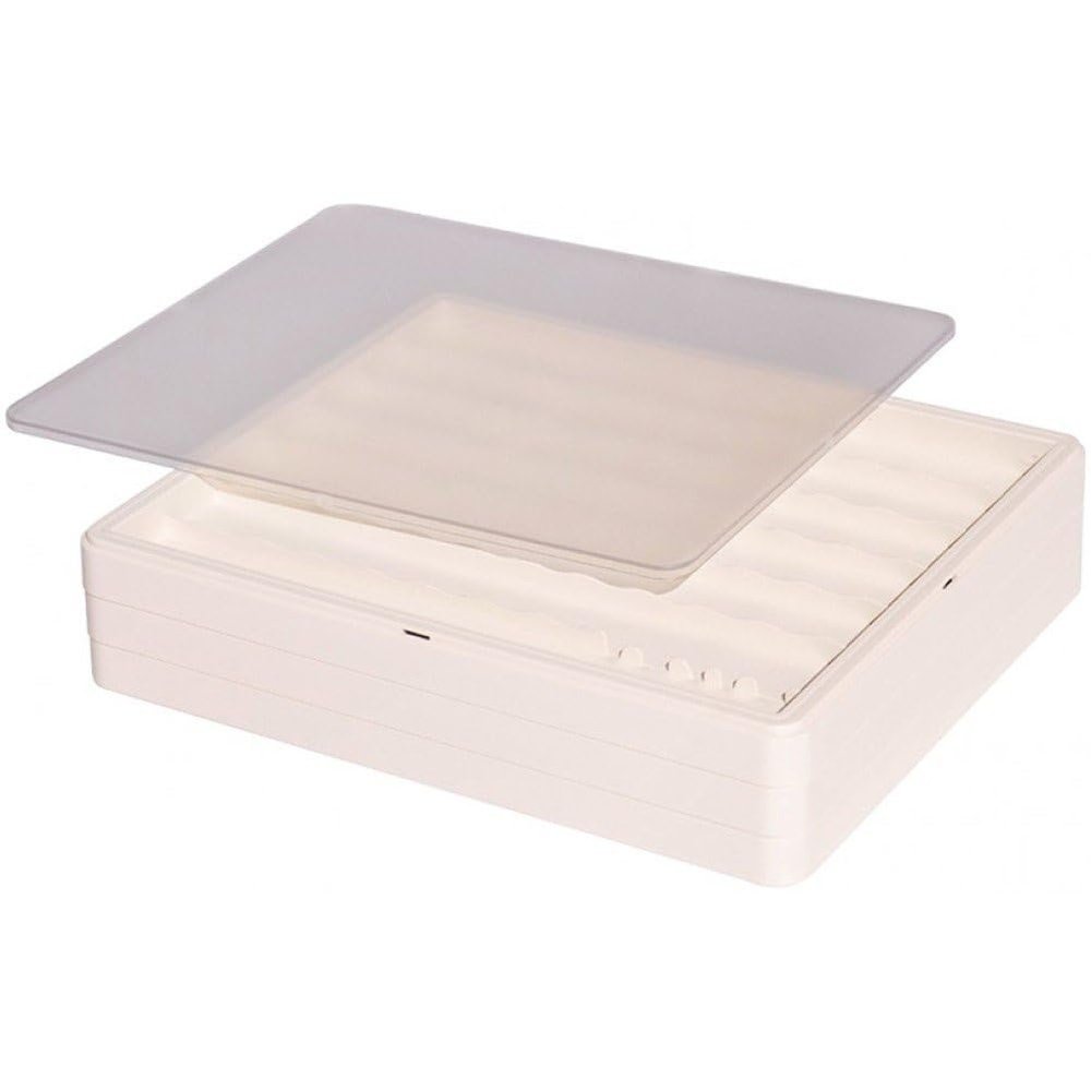Keycaps Container, Keycaps Storage Box,130 Keys Transparent Frosted Magnet Display Case Holds 7u Spacebar/Big Enter Key for Xda/Cherry/moa/Mao Mechanical Keyboard