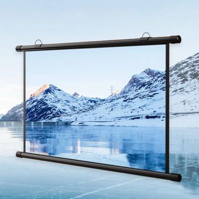 GSKDZG HD Projector Screen Manual Pull Down Projection Screen 30" 40" 50" 60" 72" Portable Home Theater Movie Screen for Indoor Outdoor, 4:3 16:9 Format(50 Inch (4:3))