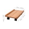 ENGENDER PC Stand CPU Bracket Mobileable PC Bracket Computer Bracket Computer Host Printer Wooden with 4 Casters Computer Tower Stand(B) view 2