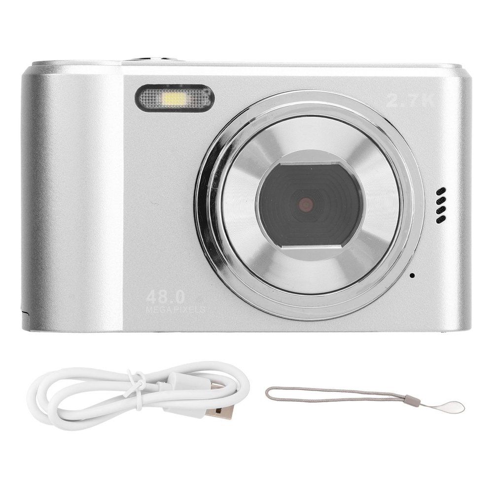 2.4in Digital Camera for Kids, 48MP 1080P Compact Point and Shoot Vlogging Camera, 8X Zoom Selfie Anti Shaking Video Camera for Travel, Party, Wedding Ceremony