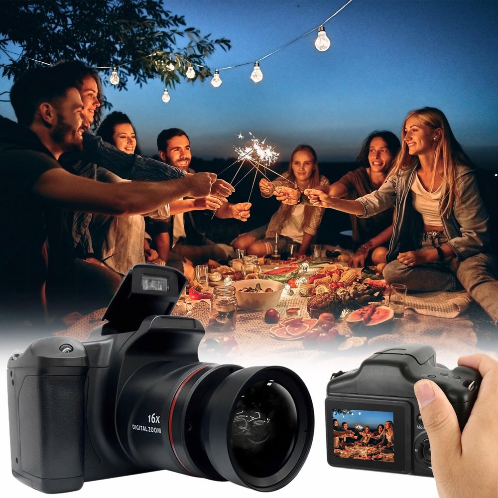 2.4 Inch LCD Screen Digital Camera, Portable Travel Camera, 16mp Hd Digital Camera, Versatile Time-Lapse Photography & Wide-Angle Lens, Desirable Gift to Family