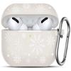 Snowflake Two-Tone Engraved Case for AirPods Pro Case 2nd 1st Generation Case Cover, TOYOUTHS Cute Soft Silicone Skin Full Protective Cover for Apple Airpods Pro 2/Pro Women Men view 1