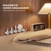 9 Pack Magnetic Cable Clips [Cable Smooth Adjustable] Cord Holder, Under Desk Cable Management, JOYROOM Adhesive Wire Holder Keeper Organizer for Home Office Desk Phone Car Wall Desktop Nightstand view 2