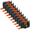 10 Pack Esaytool Replacement for TZe-B51 TZeB51 TZB51 24mm 0.94inch Black on Orange Fluorescent Laminated Compatible with P-Touch PT-D600 P750W P700 E500 PT-P710BT Label Marker view 1