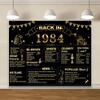 40th Birthday Photo Backdrop 10x5ft Vinyl Back in 1984 Photography Backdrops Black Gold Birthday Photoshoot Background Men or Women 40 Years Old Birthday Party Background Decor Props Supplies view 2