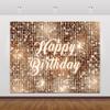 10x10ft Vinyl Brown Flash Sequin Wall Photography Backdrops Brown Neon Birthday Photoshoot Backdrop Glitter Brown Happy Birthday Background Birthday Party Background Banner Supplies Booth Props view 1