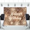 10x10ft Vinyl Brown Flash Sequin Wall Photography Backdrops Brown Neon Birthday Photoshoot Backdrop Glitter Brown Happy Birthday Background Birthday Party Background Banner Supplies Booth Props view 3