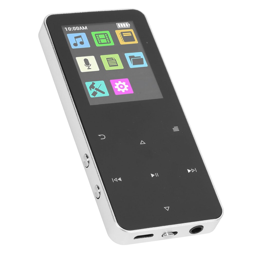 4GB MP3 Player with 1.8 Inch TFT HD Touch Screen for Android, Portable Streaming MP3 Music Player, 180mAh HiFi Sound MP3 Player with Speaker, 8H Working Time (4GB)