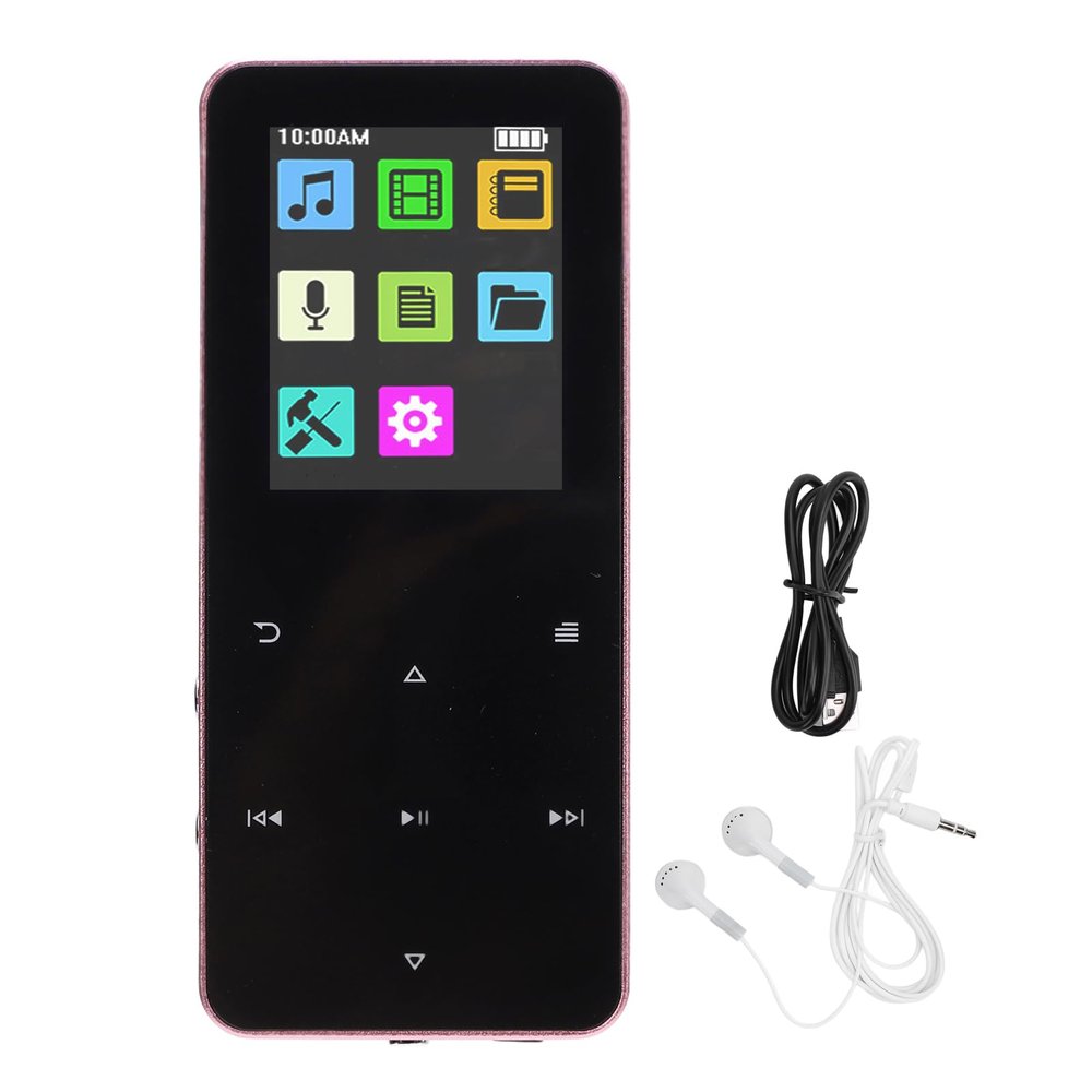 MP3 Player with Bluetooth, 1.8 Inch HD Screen for Android, 4GB Portable Streaming MP3 Music Player, 180mAh HiFi Lossless Sound MP3 Player with Speaker, (4GB)