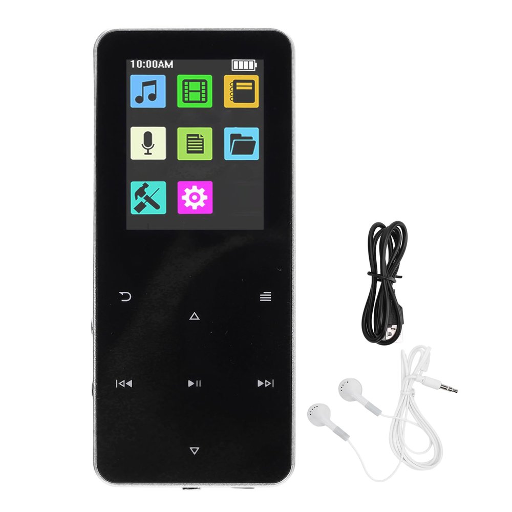 MP3 Player with Bluetooth, 1.8 Inch HD Screen for Android, 4GB Portable Streaming MP3 Music Player, 180mAh HiFi Lossless Sound MP3 Player with Speaker, (4GB)