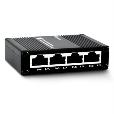 Atroodac 5 Ports Gigabit PoE+ Mini Ethernet Switch - 4 PoE+ @ 120W With 1 Uplink Port, 802.3at Enhanced Protection, Unmanaged Network Switch, Plug & Play, Sturdy Metal Housing, Desktop Design