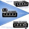Atroodac 5 Ports Gigabit PoE+ Mini Ethernet Switch - 4 PoE+ @ 120W With 1 Uplink Port, 802.3at Enhanced Protection, Unmanaged Network Switch, Plug & Play, Sturdy Metal Housing, Desktop Design view 4