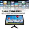 15.6 PC Monitor, 1920x1080 Kitchen Monitor, LED Monitor Build in Speaker, with VGA HDMI AV BNC USB, External Display for FireStick, Computer, Laptop, RasPi (US Plug 100 to 240V) view 2
