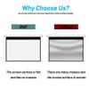 60'' Manual Pull Down Projector Screen, 16:9 4:3 Retractable Auto-Locking 4K Ultra HD Screen for Home Theater Movie Office Game Projection Screen with Slow Retract Mechanism(16:9) view 2