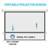 60'' Manual Pull Down Projector Screen, 16:9 4:3 Retractable Auto-Locking 4K Ultra HD Screen for Home Theater Movie Office Game Projection Screen with Slow Retract Mechanism(16:9) view 3