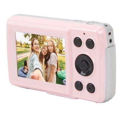 Yunir Digital Camera, HD 1080P Kids Camera, 3 Batteries, Lanyard, 2.4in Screen, 16X Zoom Anti Shake, 16MP Compact Portable Small Point Shoot Camera Gift for Kid Student Children (Pink)