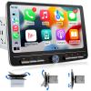 10 Inch Double Din Car Stereo Wireless CarPlay Android Auto 2G+32G Detachable Touchscreen Android Car Play Radio Bluetooth AM FM GPS Navigation WiFi Car Audio Receiver 2 Din Head Unit QLED Screen view 1