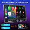 10" Android Single Din Touchscreen Radio Wireless CarPlay Android Auto 8-Core 2G+32G Detachable Touch Screen Car Play Stereo with Bluetooth AM/FM GPS Navigation WiFi, Netflix, YouTube, Voice Control view 2